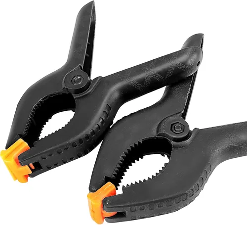 Vista 5 de ZOENHOU Juego de 20 abrazaderas de resorte de 4.5 pulgadas, clips de plástico de nailon resistente con almohadilla de mandíbula flexible y asas