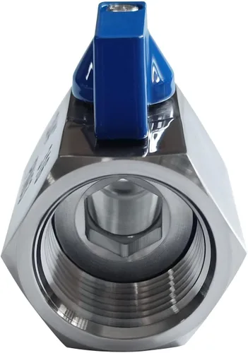 Vista 4 de Válvula de bola mini de acero inoxidable 316 Válvula de cierre de rosca NPT hembra x macho para agua, petróleo y gas