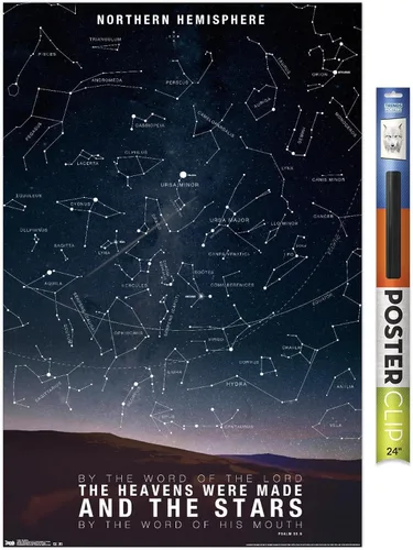 Vista 13 de Póster de pared de The Stars, 22.4 pulgadas de largo x 14.7 pulgadas de ancho, versión enmarcada de madera de granero