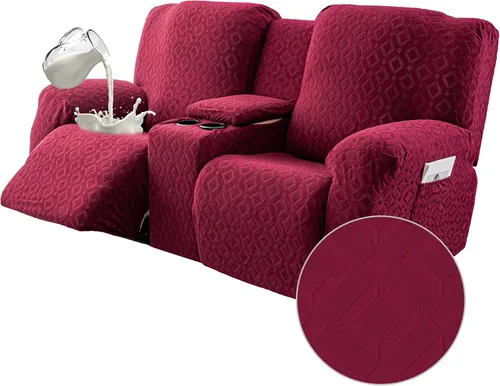 Vista 26 de Gennia Funda Impermeable para Silla Reclinable, Fundas Elásticas para Sofá Reclinable con Bolsillos, Fundas Lavables para Silla Reclinable Lazy Boy