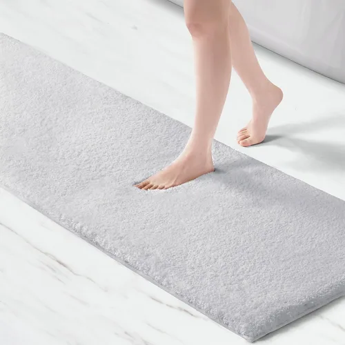 Vista 13 de Madison Park Alfombra de Baño Antideslizante, Tapete de Felpa Lujoso, Absorbente, Secado Rápido, Diseño de Spa, Decoración de Baño Marshmallow, Crema