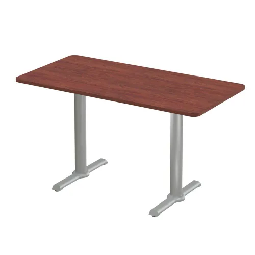 Vista 12 de Correll Mesa de bar redonda de 30 pulgadas, mesa de cóctel de comedor de 29 pulgadas de alto, parte superior laminada de nogal duradero, base