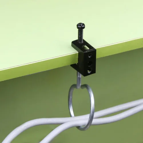 Vista 6 de 50 abrazaderas de haz de 1/4" x 20 con anillos de brida roscados de 2" de diámetro, para cable de bajo voltaje soporte y sistema de gestión