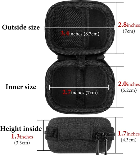 Vista 4 de Geekria Shield - Funda para auriculares compatible con Samsung Galaxy Buds3 FE/Pro, Galaxy Buds 2, bolsa de transporte de viaje de repuesto