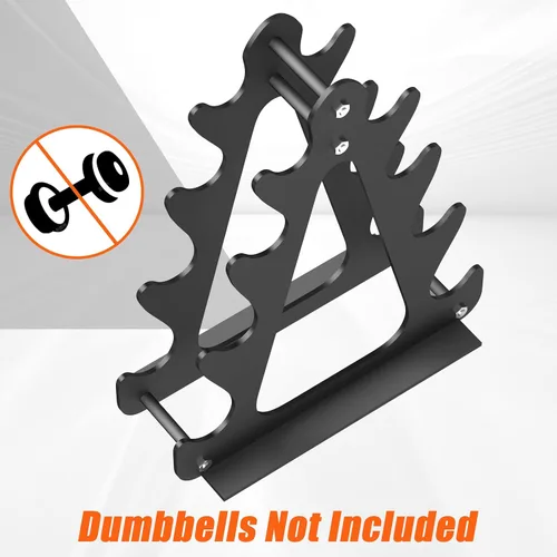Vista 2 de 4-Tier Dumbbell Rack for 1-15 lb Weights, Holds 5 Pairs Space-Saving Sturdy A-Frame Stand for Home Gym, Weight Rack for Women's Dumbbell Set