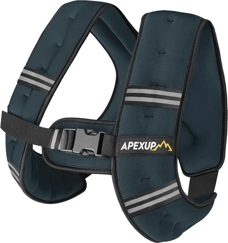 Vista 9 de APEXUP - Chaleco con peso de 5, 10, 15, 20, 25 y 30 libras para hombre y mujer, con rayas reflectantes, equipo para entrenamiento de fuerza y correr
