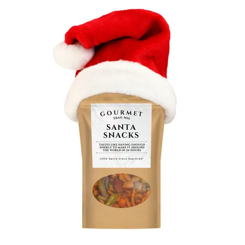 Vista 7 de Mezcla de frutos secos gourmet de Santa Snacks – Mezcla de aperitivos picantes de primera calidad para hombres y mujeres – Divertidas cestas