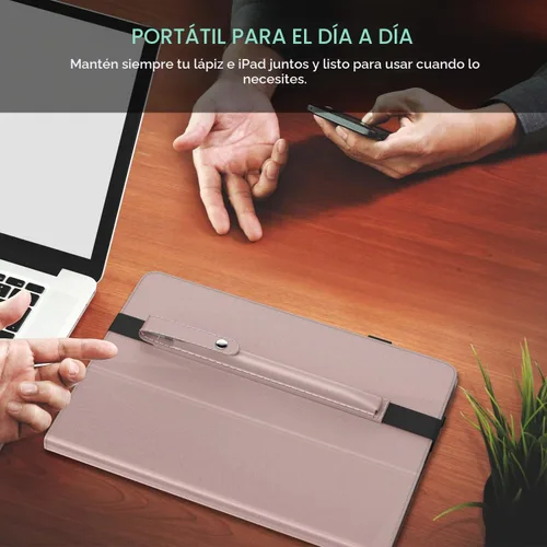 Vista 8 de MoKo Soporte para lápiz para Apple Pencil Pro, Apple Pencil de 1ª/2ª generación, iPencil (USB-C), Funda de cuero PU para lápiz de iPad con hebilla