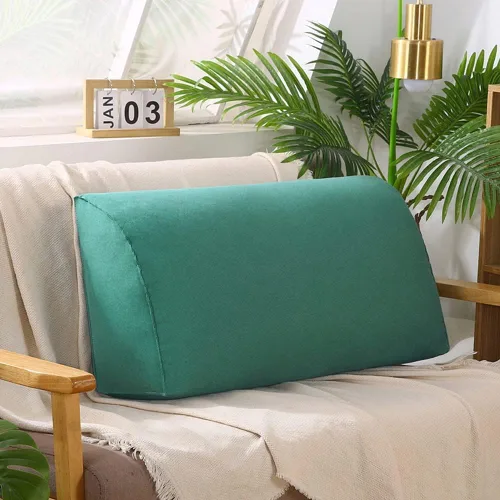 Vista 13 de YURRO Cómodo cojín de respaldo para sofá de 2/3/4 plazas, almohada larga de lectura para cabecero, almohada grande con respaldo de cabecera con Azul