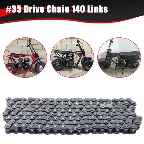 Vista 3 de KAMIER #35 Cadena de rodillos de accionamiento de 140 eslabones para Baja Doodle Bug Racer Blitz DB30 Coleman CT100U CC100X RT100 98cc 100cc 2.8hp