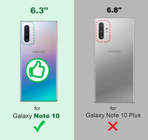 Vista 2 de Shields Up Funda para Samsung Galaxy Note 10, funda minimalista con tarjetero [3 tarjetas] y soporte de anillo, [protección contra caídas] funda
