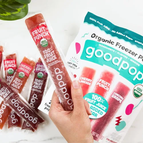 Vista 7 de GoodPop Paletas congeladoras orgánicas – 100% jugo, sin azúcar añadida – 20 unidades – 2