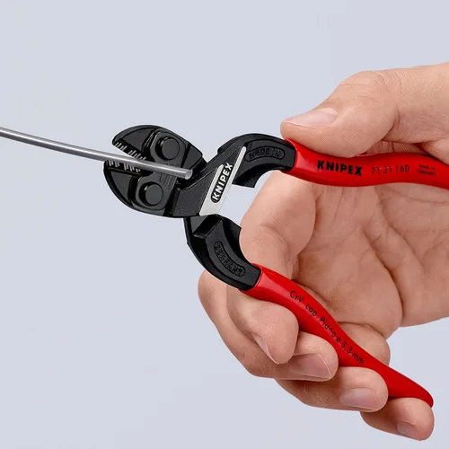 Vista 4 de KNIPEX 71 31 160 SB Cobolt S Cortadores de pernos compactos recubierto de plástico negro atramentized 6.299 in