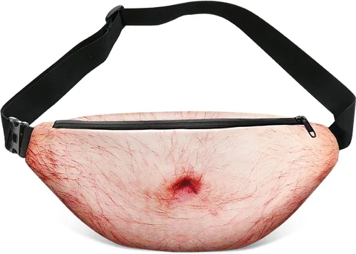 Vista 7 de Farhers Day Gifts,Funny Gifts Stocking Stuffers for Men-Dad Belly Fanny Pack, Christmas Gag Gifts White Elephant Gift Exchange, Fake Belly 3D Waist