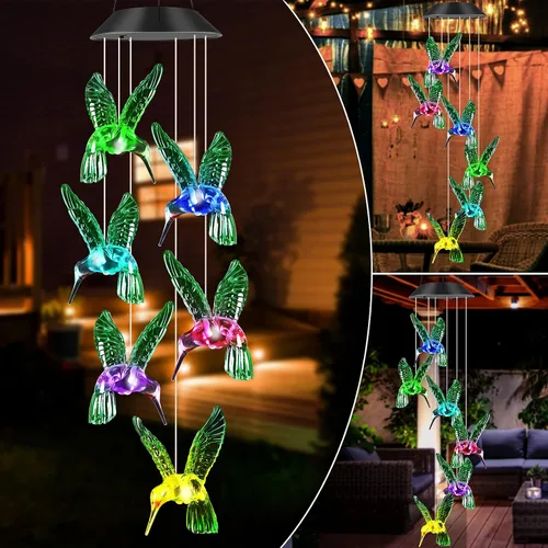 Vista 25 de JOBOSI Ramo de la madre, carillón de viento conmemorativo con tubo negro, regalos decorativos, adecuado para interiores y exteriores, perfecto