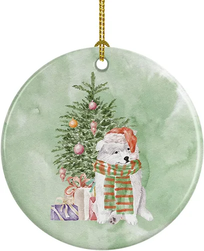 Vista 34 de Caroline's Treasures Bulldog, Bulldog inglés #2 y árbol de cerámica adorno colgante para árbol de Navidad, decoración colgante para el hogar