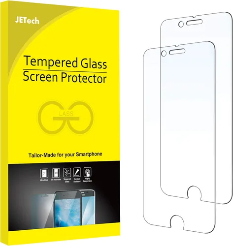 Vista 9 de JETech - Protector de pantalla para iPhone 6 Plus y iPhone 6s Plus, 5.5 pulgadas, película de vidrio templado, 2