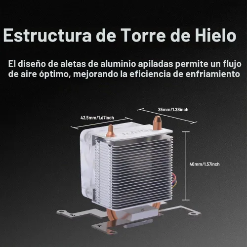 Vista 7 de GeeekPi Enfriador de torre ICE para Raspberry Pi 5, con disipador de calor de aluminio y ventilador de refrigeración