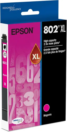 Vista 9 de EPSON 802 DURABrite Ultra Ink Cartucho negro de alta capacidad (T802XL120-S) funciona con WorkForce Pro WF-4720, WF-4730, WF-4734, WF-4740