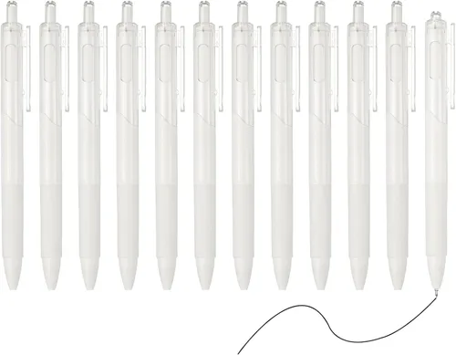 Vista 8 de PATIKIL Paquete de 12 bolígrafos retráctiles de 0.020 in, bolígrafos de tinta de gel negra, bolígrafo retráctil, punta fina, escritura suave, lindos