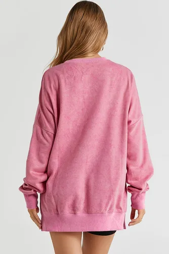 Vista 12 de SHEWIN Sudadera casual de manga larga con cuello redondo para mujer, ligera, holgada