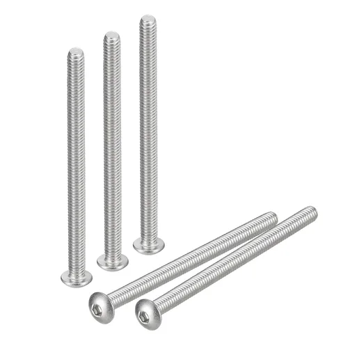 Vista 12 de Uxcell tornillos de cabeza de botón #8-32x1, 20 unidades, pernos hexagonales de acero inoxidable 304, tornillos de rosca completa con cabeza