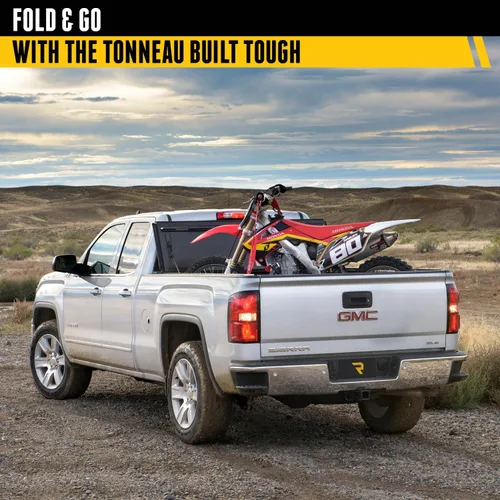 Vista 4 de RealTruck BAK BAKFlip F1 Cubierta Rígida Plegable para Caja de Camioneta Tonneau 772409 Se Adapta a Toyota Tundra 2007 - 2021 Caja de 5' 7