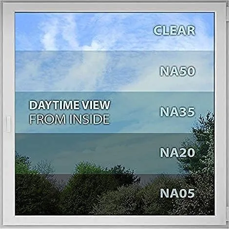 Vista 4 de BDF NA05 lámina de control para ventanas, para controlar el sol y la privacidad N05, negro (muy oscuro), negro