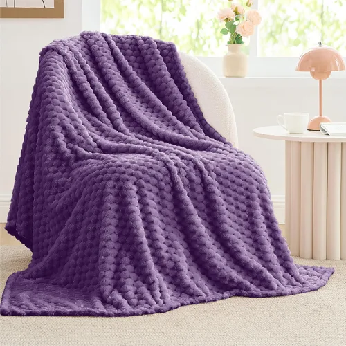 Vista 86 de BEDELITE Manta de forro polar para sofá y cama, manta decorativa de jacquard 3D de almendra, súper suave y acogedora, manta mullida cálida adecuada