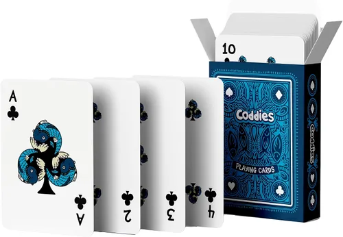 Vista 4 de Coddies Cartas de juego de peces FINtastic Cards Fish Design Idea de regalo Juegos, Go Fish, Poker, Black Jack