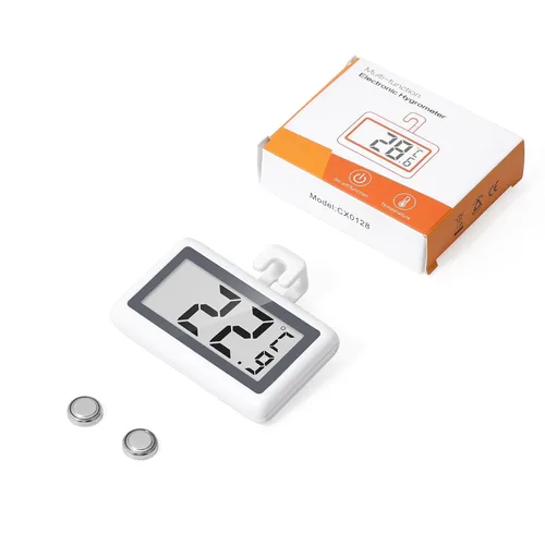 Vista 8 de AMIR Termómetro digital mejorado para refrigerador, termómetro para refrigerador y congelador con pantalla LCD transparente, parte trasera