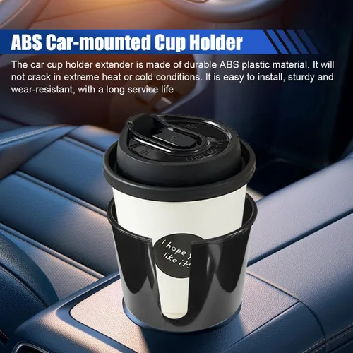 Vista 3 de Extensor de portavasos de automóvil 2 en 1, adaptador de soporte de bebida automotriz con base, soporte multifuncional para vasos de vehículo