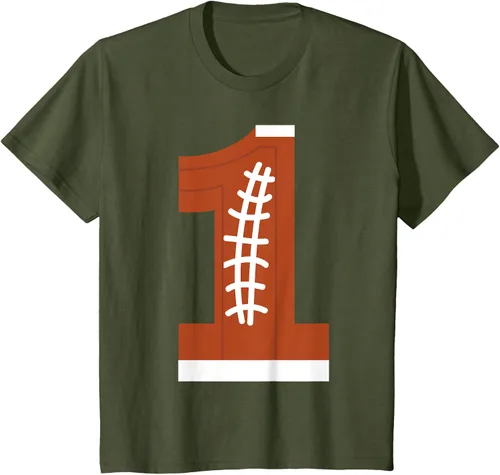 Vista 11 de 1st Birthday Football Ball Boys Camiseta de regalo de 1 año Negro