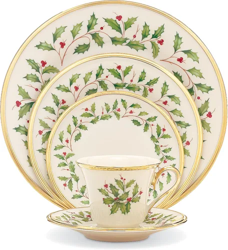 Vista 24 de Lenox Holiday - Juego navideño para postres de 12 piezas, 9.92, rojo y verde