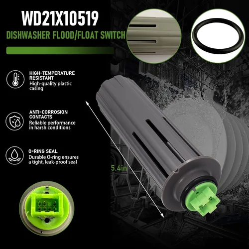 Vista 2 de Interruptor de inundación para lavavajillas WD21X10519 para lavavajillas Ge reemplazar WD21X20204 WD21X10492 PS8690623 Interruptor de inundación