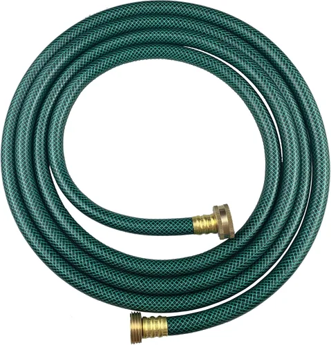 Vista 49 de Darnassus Manguera de jardín de PVC de 1/2 pulgada, color verde, resistente, con accesorios de latón macizo, sin fugas, flexible, para exteriores