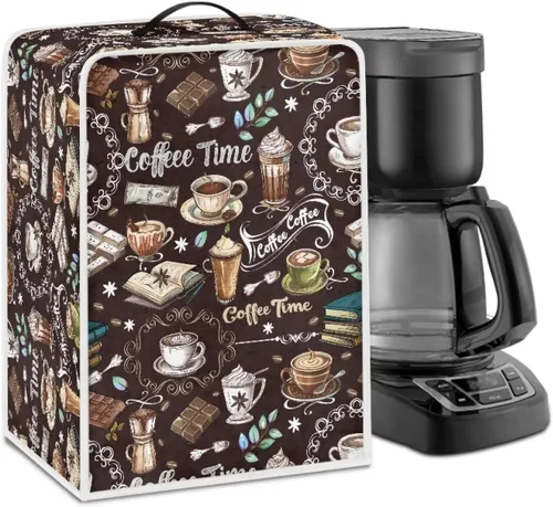 Vista 58 de DISNIMO Cubierta antipolvo para cafetera de mariposa azul, fundas para máquina de hacer café de cocina con mango superior, cubierta