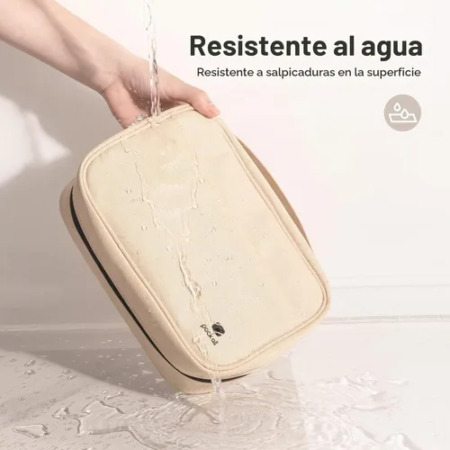 Vista 3 de pack all Organizador Electrónico Plus, Bolsa Organizadora de Cables de Mayor Capacidad, Estuche de Transporte Resistente a Golpes, Bolsa de Beige