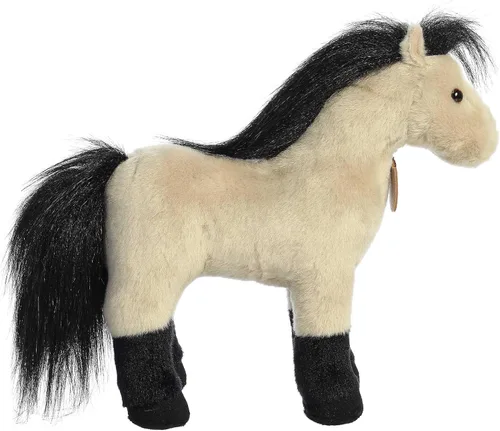 Vista 4 de Aurora® Exquisito peluche Breyer® Highland Pony - Detalles realistas - Juego imaginativo - Marrón 11 pulgadas
