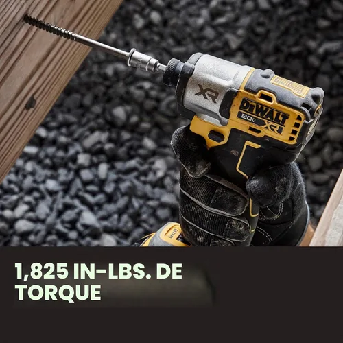 Vista 8 de DEWALT Atornillador de Impacto 20V MAX, Inalámbrico, 3 Velocidades, Batería y Cargador Incluidos (DCF845D1E1)