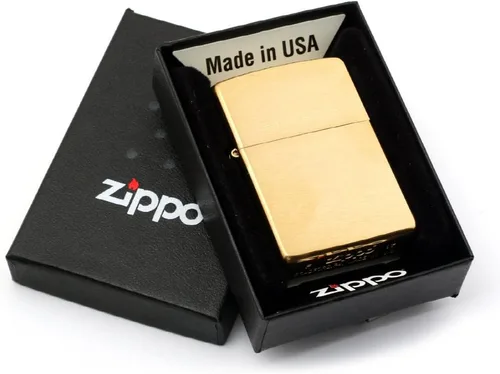 Vista 4 de Encendedor de latón Zippo 204 grabado personalizado, regalo personalizado para hombres, padrinos de boda, cumpleaños o aniversario