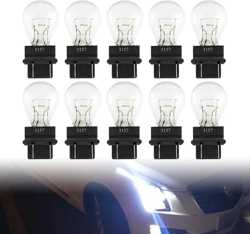 Vista 8 de KEVWR 10 Piezas Bombilla de Luz 3157, Bombilla Miniatura 3157 Mini Bombilla, Luz de Freno Automotriz Señal de Giro Marcador Lateral Bombilla de Luz