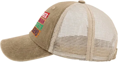 Vista 3 de UHW Father The Man The Myth The Legend Hat for Women Baseball Cap Trendy Washed Running Hats Light