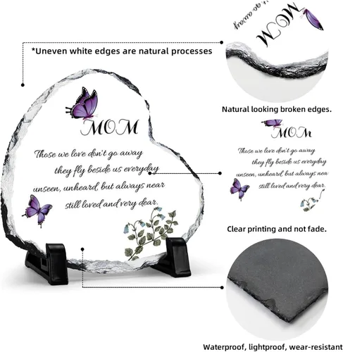 Vista 2 de Placas de condolencia, regalos para la pérdida de la madre duelo/dolor/regalo conmemorativo, decoración funeraria, letrero decorativo de recuerdo