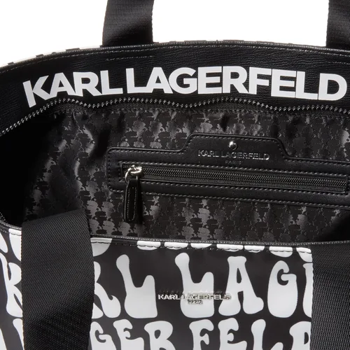 Vista 5 de Karl Lagerfeld Paris Bolso tote de mezclilla Hb para mujer, denim, talla única de EE. UU, Azul (Denim)