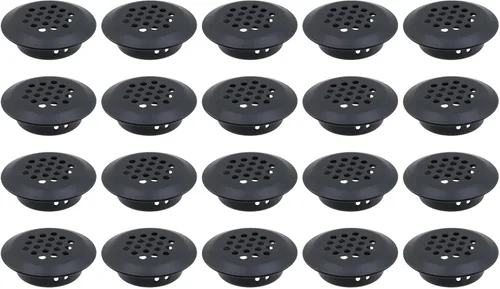 Vista 15 de Semetall Air Vents - Paquete de 20 rejillas de ventilación circulares de acero inoxidable de 0.748 in (0.75 pulgadas) para cocina, baño, gabinete
