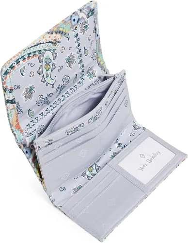 Vista 3 de Vera Bradley Cartera de mano triple de algodón para mujer con protección RFID
