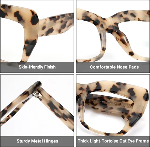 Vista 3 de Zeelool Charmaine ZOA01901 - Gafas gruesas con bloqueo de luz azul para mujer