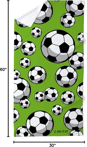 Vista 4 de CafePress Toalla de fútbol de algodón absorbente de 30 x 60 pulgadas, playa suave, toalla de piscina