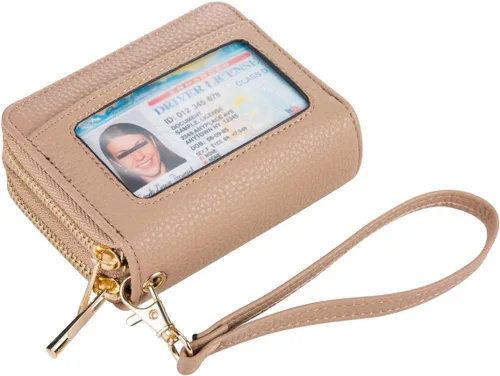Vista 2 de Cartera pequeña con tarjetero y ventana de identificación, con zíper